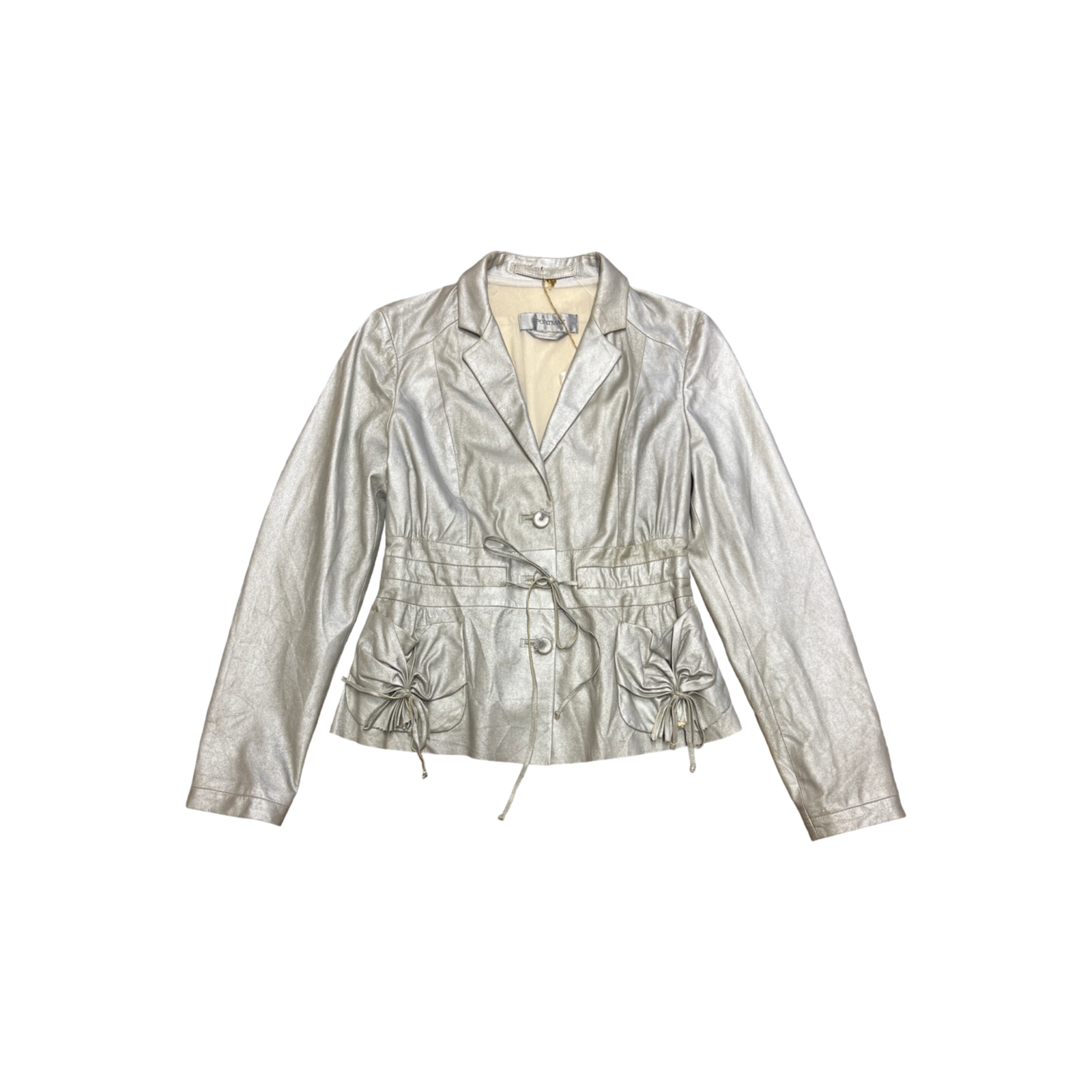 Sportmax Silver Suede Jacket