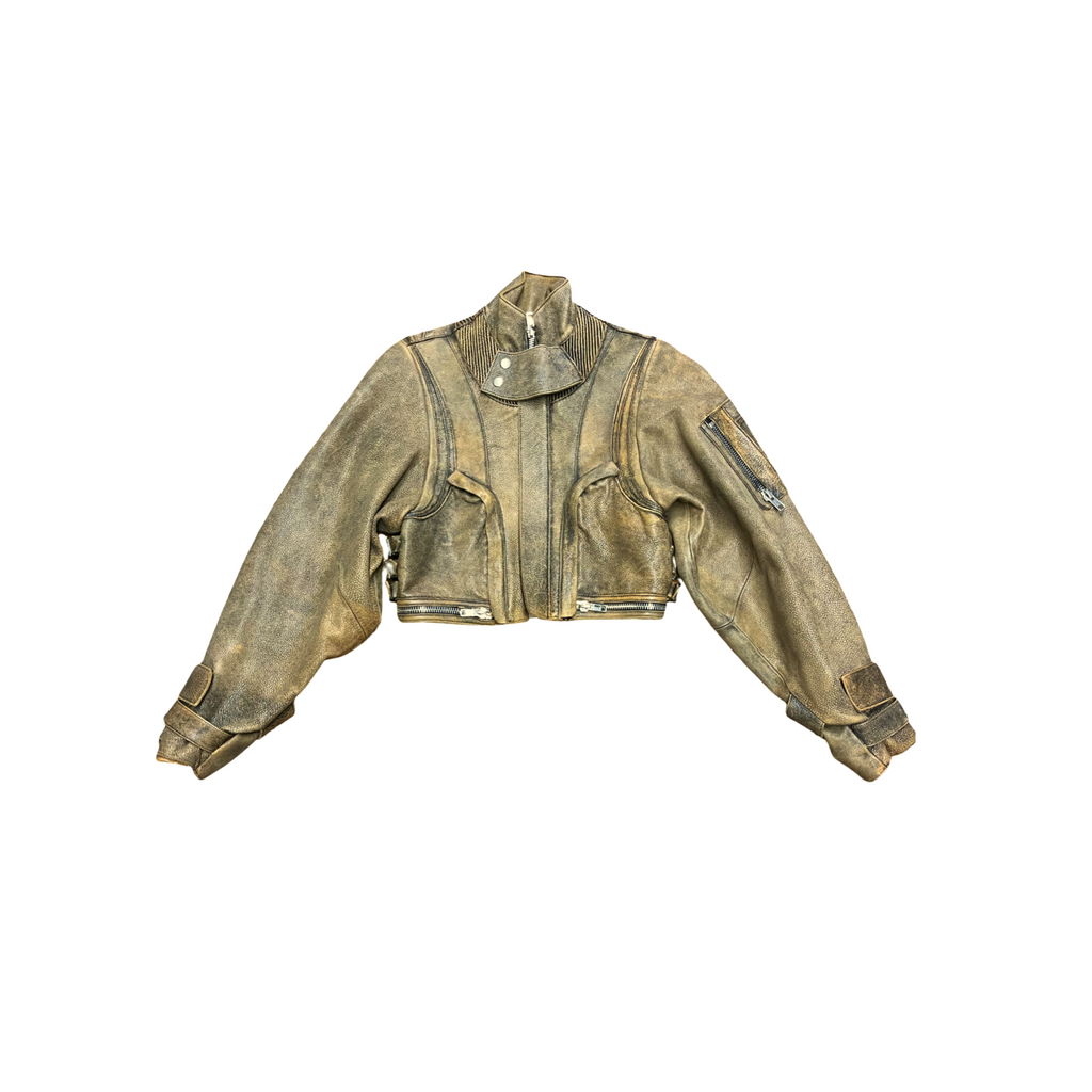 No Faith Studio Leather Bomber