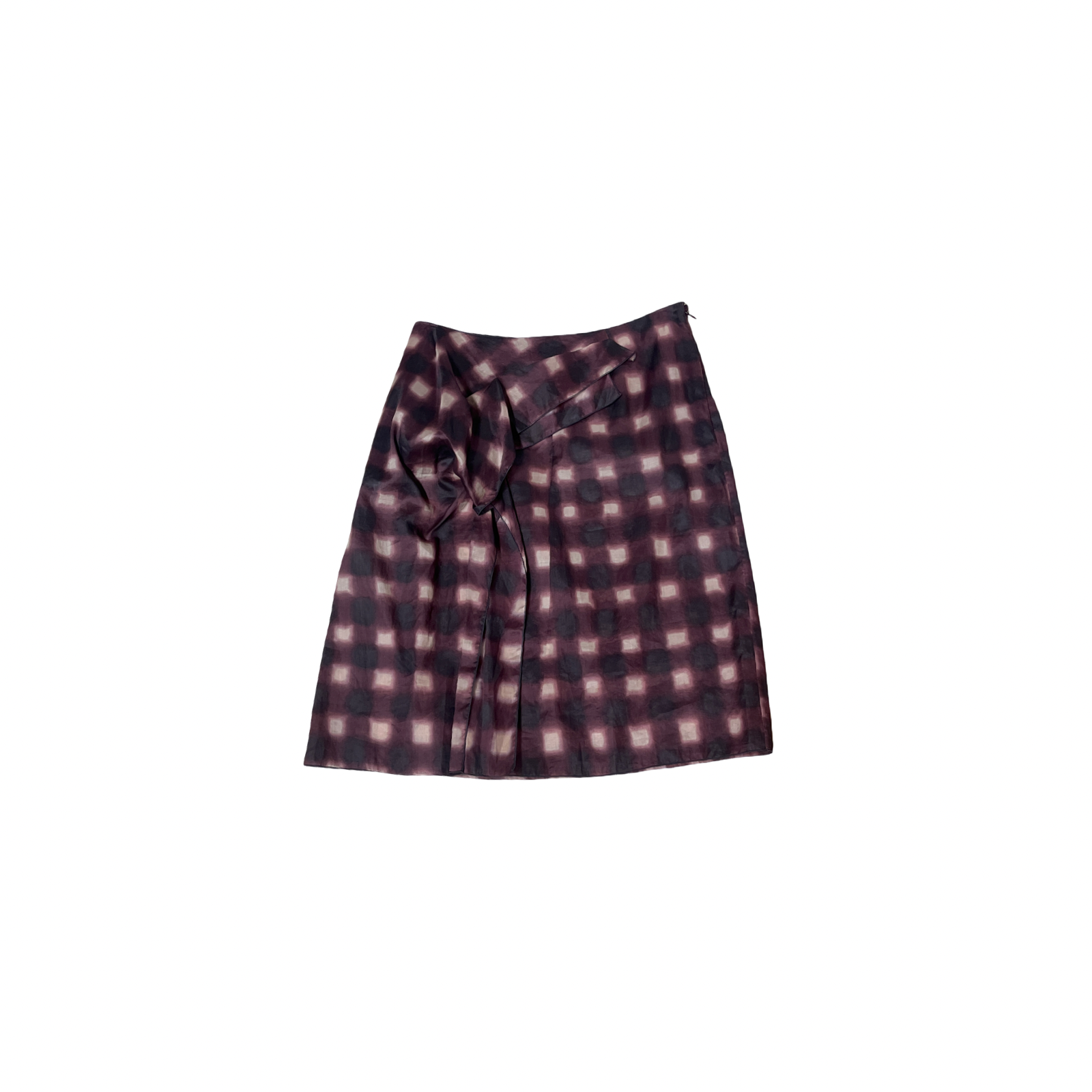 Marni Check Silk Skirt